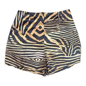Y2K Marciano Zebra Print Shorts